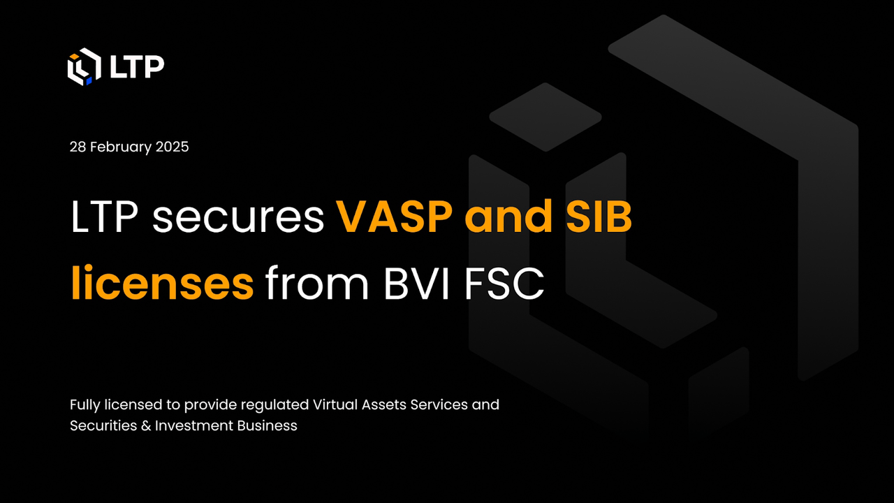 LTP Secures VASP and SIB Licenses from BVI FSC